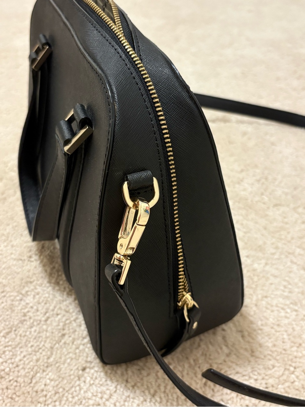 Kate spade Black Saffiano Leather Newbury Lane Small Felix Satchel/Crossbody Bag - Picture 2 of 10